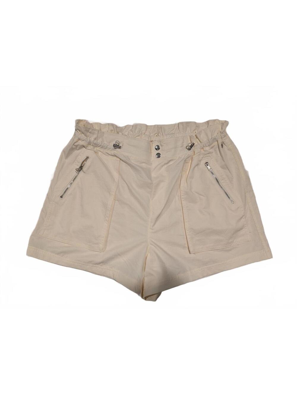Calia Cream Casual Shorts with Functional Zipper Pockets Womens Large 32 Elastic